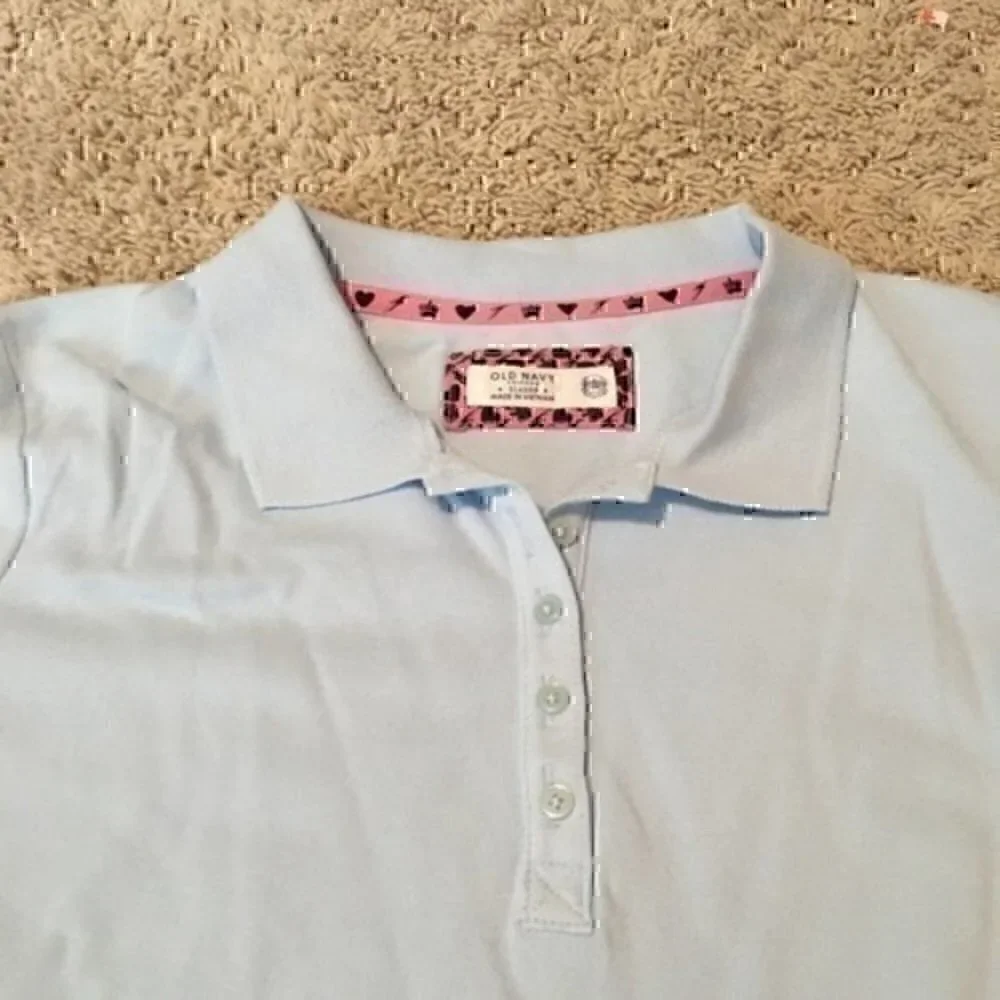 Old Navy Girls size xlarge 12/14  light blue polo